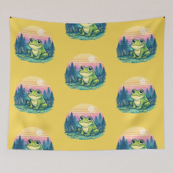 Item preview, Retro frog at sunset designed and sold by FroggyOnly.