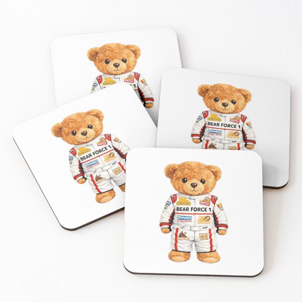 Item preview, Bear Force 1: Funny Racing Driver Teddy Bear Illustration ?️ designed and sold by CuteBear87.