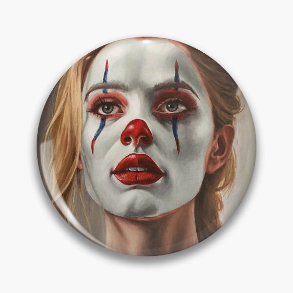 Item preview, Performance of Femininity - Original painting of a woman in clown makeup designed and sold by EmilyDewsnap.