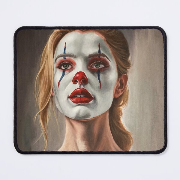 Item preview, Performance of Femininity - Original painting of a woman in clown makeup designed and sold by EmilyDewsnap.