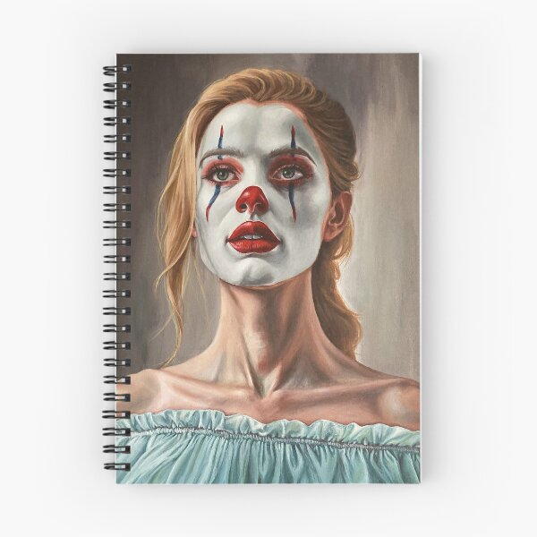 Item preview, Performance of Femininity - Original painting of a woman in clown makeup designed and sold by EmilyDewsnap.