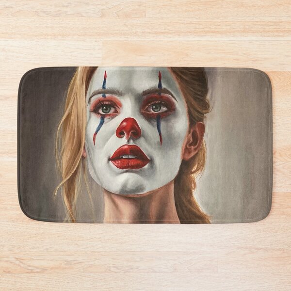Item preview, Performance of Femininity - Original painting of a woman in clown makeup designed and sold by EmilyDewsnap.