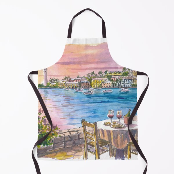 Item preview, Romantic Dinner at Bermuda Harbor with Sunset and Ocean View designed and sold by artshop77.