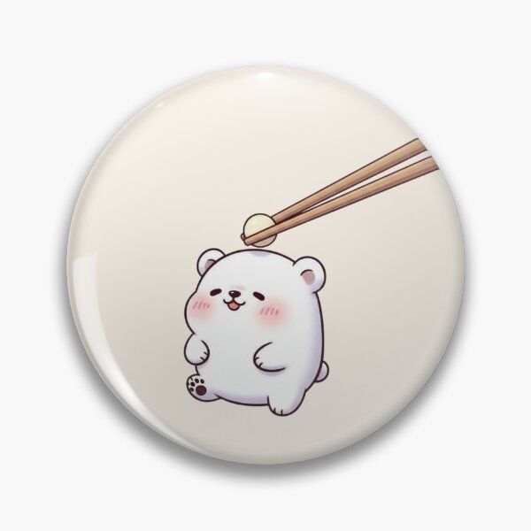 Item preview, Kawaii Mochi Bear with Chopsticks – Cute Anime Aesthetic designed and sold by soletstudio.