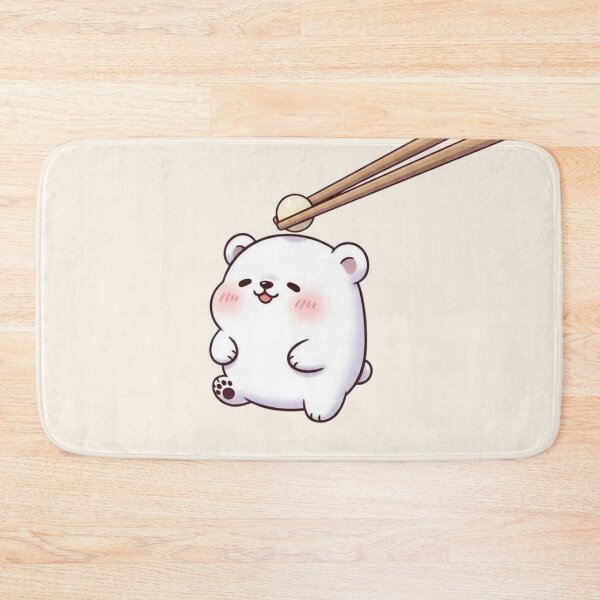 Item preview, Kawaii Mochi Bear with Chopsticks – Cute Anime Aesthetic designed and sold by soletstudio.