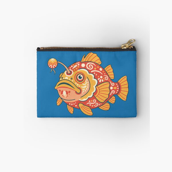 Item preview, Folk Art Orange Anglerfish – Scandinavian Folk Art by heidiannemorris © designed and sold by FOLK ART FUSION by heidiannemorris.