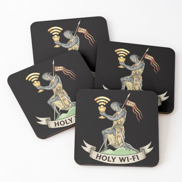 Item preview, Holy Wi-Fi Medieval Knight - Funny Manuscript Meme designed and sold by Virtualstars.