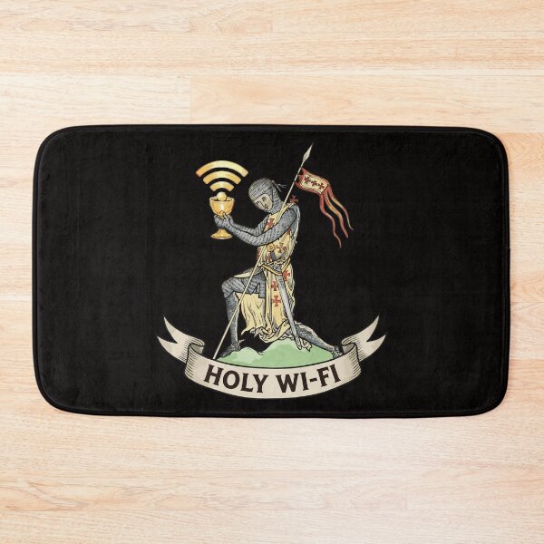 Item preview, Holy Wi-Fi Medieval Knight - Funny Manuscript Meme designed and sold by Virtualstars.