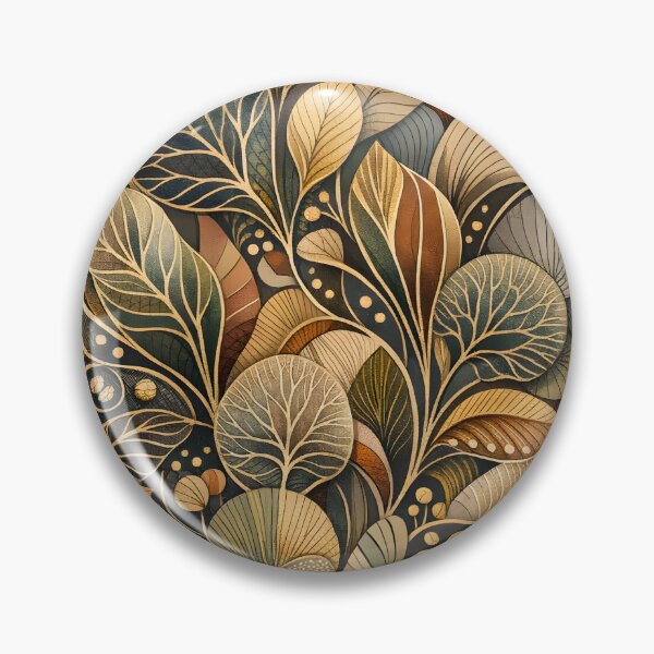Item preview, Earthy Botanical Leaves Pattern Art - Abstract Autumn Foliage Nature Decor in Sage and Terracotta by Vivaan Studio designed and sold by Vivaan Studio.