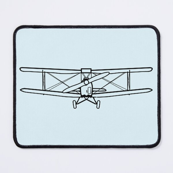 Item preview, Vintage DH Tiger Moth 1930s biplane aircraft outline (black) designed and sold by soitwouldseem.