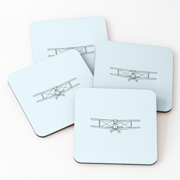 Item preview, Vintage DH Tiger Moth 1930s biplane aircraft outline (black) designed and sold by soitwouldseem.