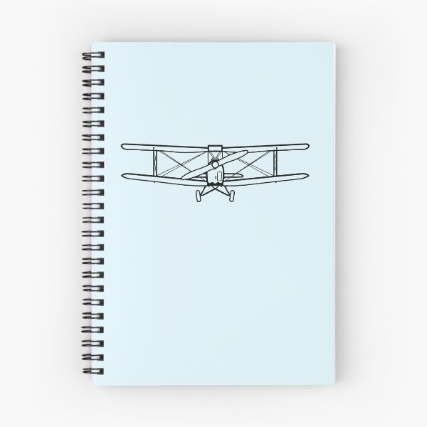 Item preview, Vintage DH Tiger Moth 1930s biplane aircraft outline (black) designed and sold by soitwouldseem.