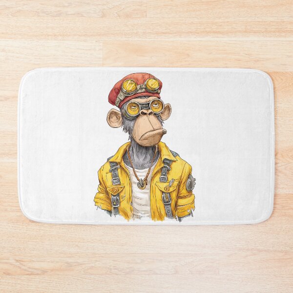 Item preview, Steampunk Chimpanzee Aviator Saint Valentine's Day - Cool Grumpy Monkey Art Print designed and sold by DesignArtist.ia.