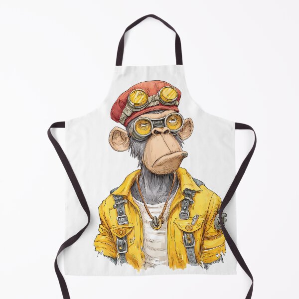 Item preview, Steampunk Chimpanzee Aviator Saint Valentine's Day - Cool Grumpy Monkey Art Print designed and sold by DesignArtist.ia.