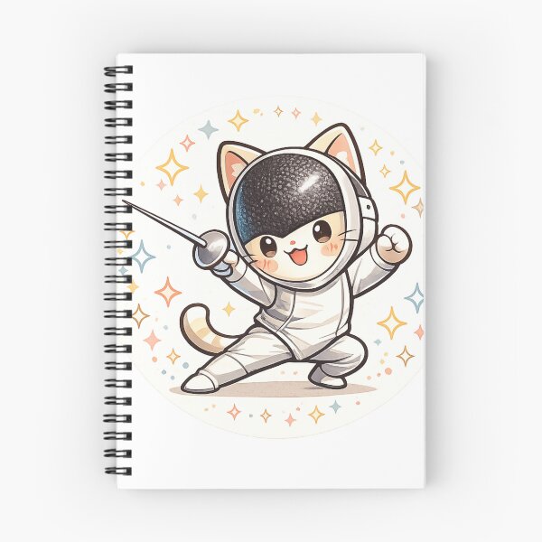 Item preview, Kawaii Cat Fencer designed and sold by ChillCharmStudio.