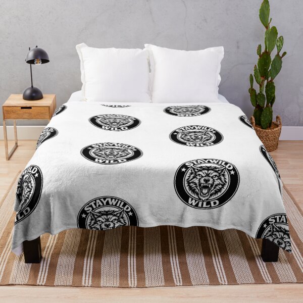 Item preview, Stay Wild Wolf Head Motivational Urban Streetwear designed and sold by t-patterns.