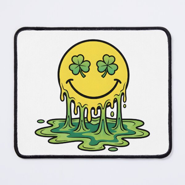 Item preview, Melting Psychedelic Shamrock Smiley Face designed and sold by Kvarny.