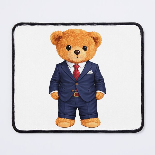 Item preview, The Boss Bear: Cute Teddy in Navy Blue Business Suit & Red Tie ? designed and sold by CuteBear87.