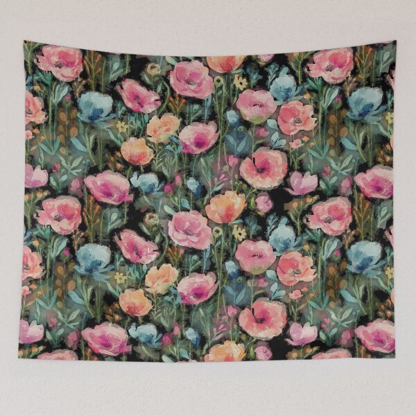 Item preview, Watercolor Blurred Field of Flowers designed and sold by Nina May Designs.