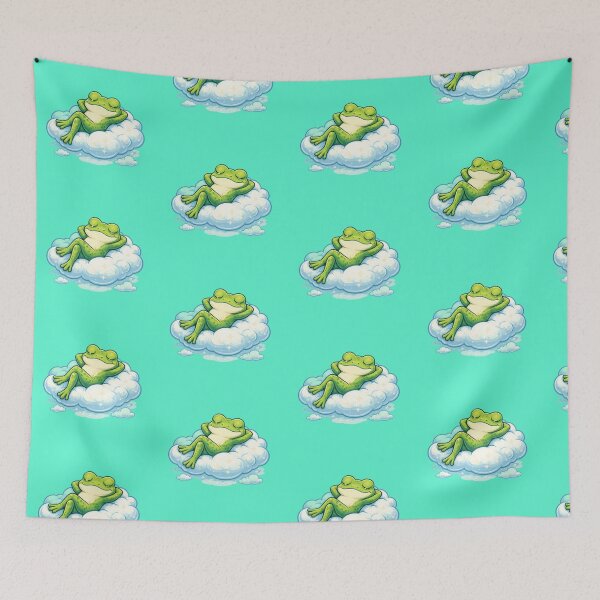 Item preview, Relaxing frog on a soft cloud designed and sold by FroggyOnly.