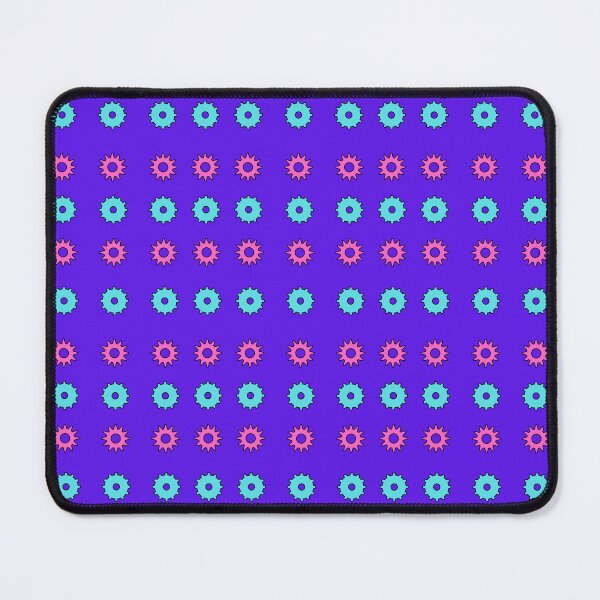 Item preview, Turquoise and Pink alternating Cogs on Violet background pattern designed and sold by fev-rocks.