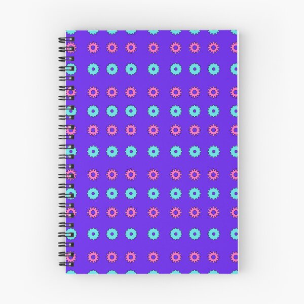 Item preview, Turquoise and Pink alternating Cogs on Violet background pattern designed and sold by fev-rocks.