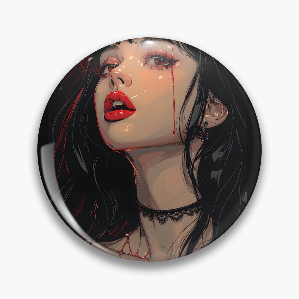 Item preview, Crying Blood Vampire Girl - Dark Anime Aesthetic designed and sold by QNTR CULT.