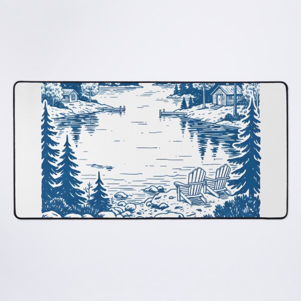 Item preview, Balsam Lake Ontario Canada Pastel Landscape Cottage Camping designed and sold by HowToCanadian.