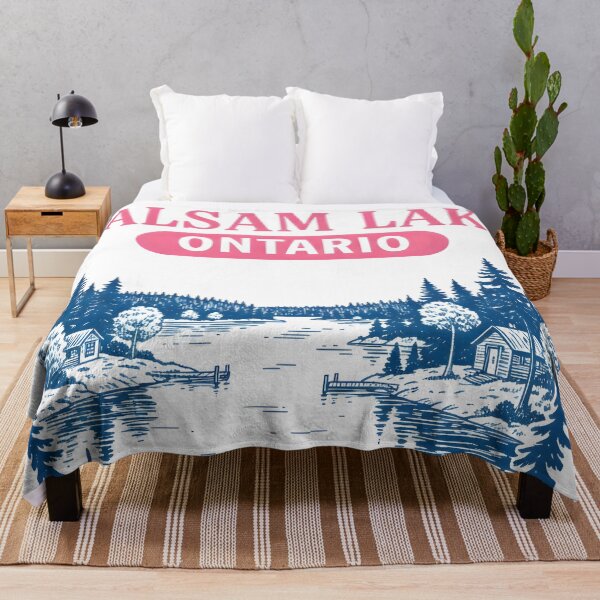 Item preview, Balsam Lake Ontario Canada Pastel Landscape Cottage Camping designed and sold by HowToCanadian.
