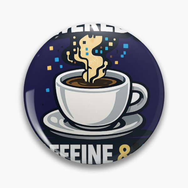 Item preview, Powered By Caffeine & AI Funny Tech Meme T-Shirt designed and sold by innovativehub.