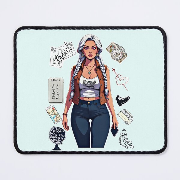 Item preview, Travel Spirit Girl | Wanderlust Vibes designed and sold by Neer arts.