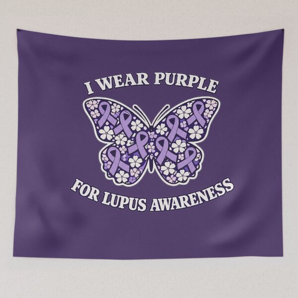 Item preview, I Wear Purple for Lupus Awareness Butterfly Warrior Women designed and sold by clothesy7.