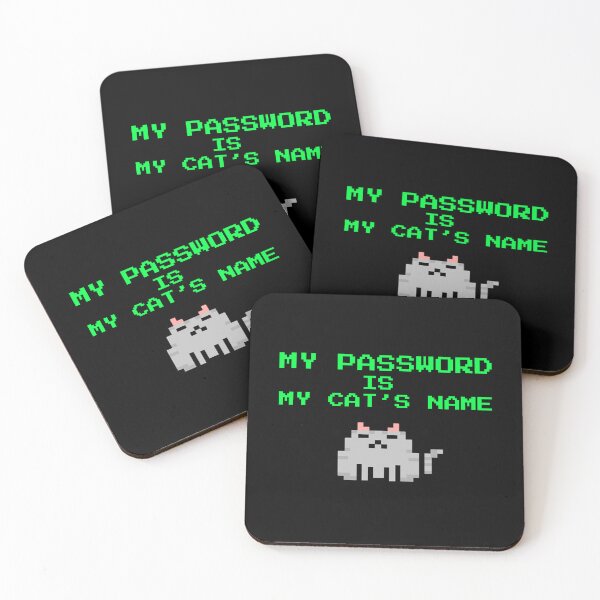 Item preview, My Password Is My Cat's Name - Funny Cyber Security Hacker Pixel Art designed and sold by vividlukas.