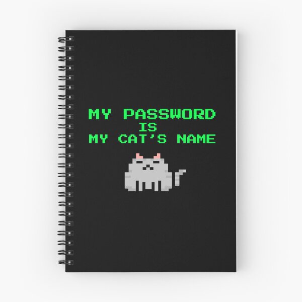 Aperçu de l'œuvre Mon mot de passe, c'est le nom de mon chat - Illustration pixel art humoristique de pirate informatique créée et vendue par vividlukas.