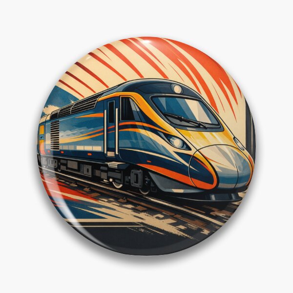 Item preview, Modern High Speed Train Illustration – Retro Railway Graphic Art designed and sold by kozimster00.