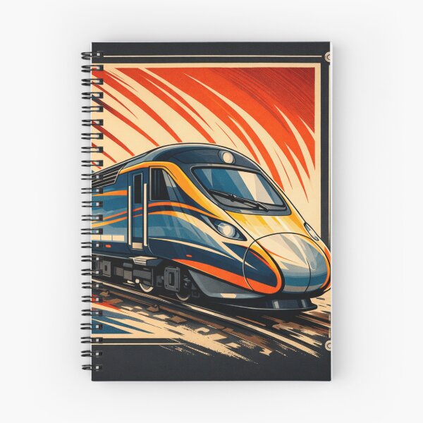 Item preview, Modern High Speed Train Illustration – Retro Railway Graphic Art designed and sold by kozimster00.