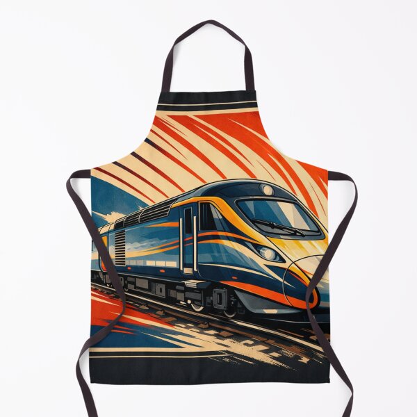 Item preview, Modern High Speed Train Illustration – Retro Railway Graphic Art designed and sold by kozimster00.