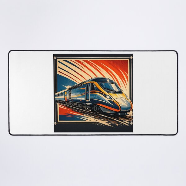 Item preview, Modern High Speed Train Illustration – Retro Railway Graphic Art designed and sold by kozimster00.