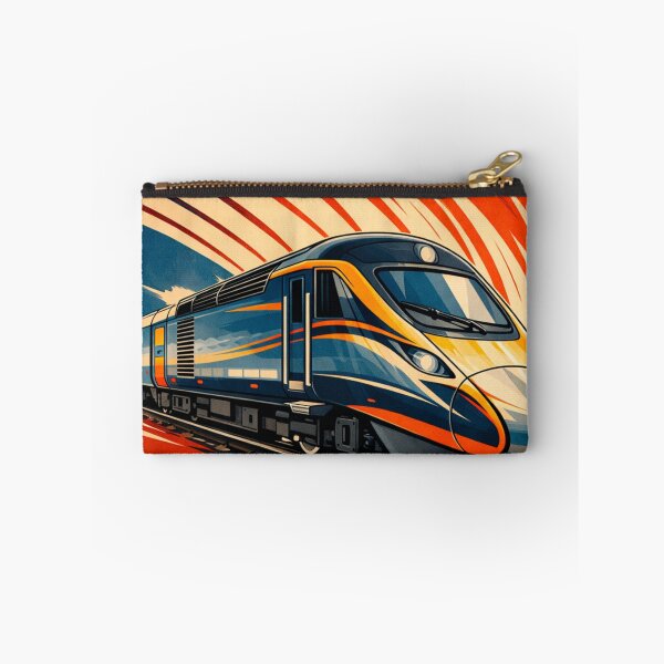 Item preview, Modern High Speed Train Illustration – Retro Railway Graphic Art designed and sold by kozimster00.