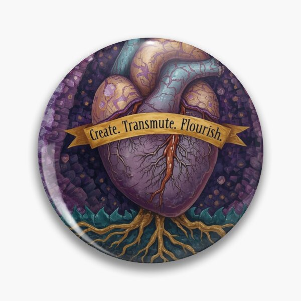 Item preview, Amethyst Heart Transmutation Art designed and sold by Nela Creative Lab.