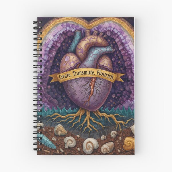Item preview, Amethyst Heart Transmutation Art designed and sold by Nela Creative Lab.