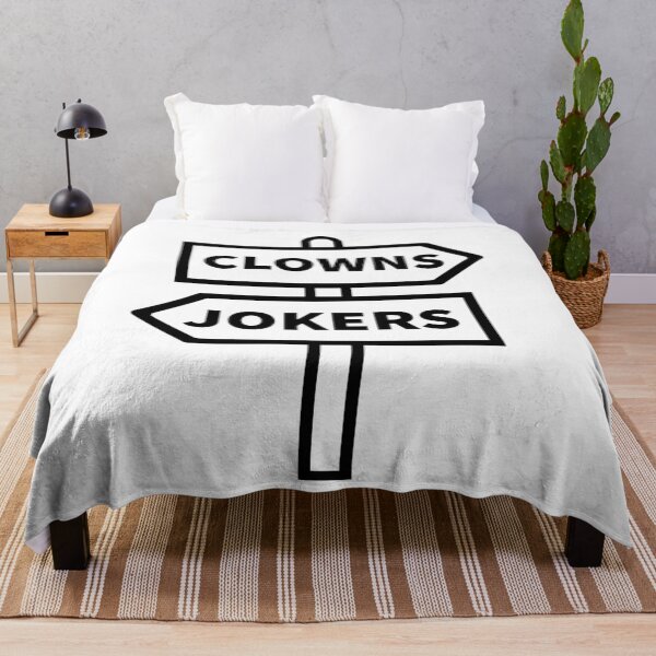 Item preview, Clowns This Way Jokers That Way - Funny Sign designed and sold by Shape Snip Studio.
