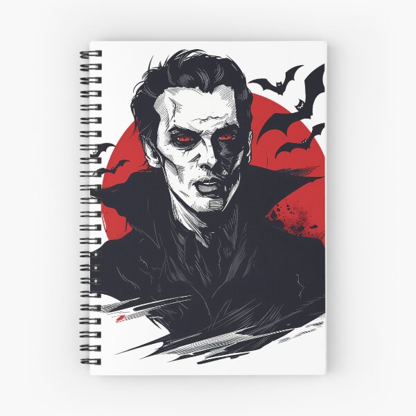 Item preview, Dracula Red Moon Horror Portrait - Gothic Vampire Classic Art Print designed and sold by DesignArtist.ia.
