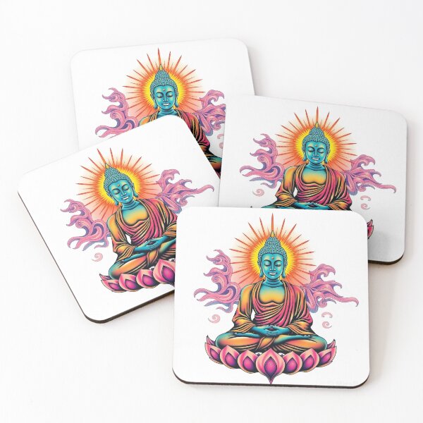 Item preview, Buddha Pop Art Neon Meditation LOTUS designed and sold by OUT OF THE BOX.