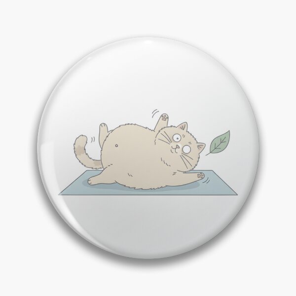 Item preview, Funny Chubby Cat Yoga Fail Illustration designed and sold by Kvarny.