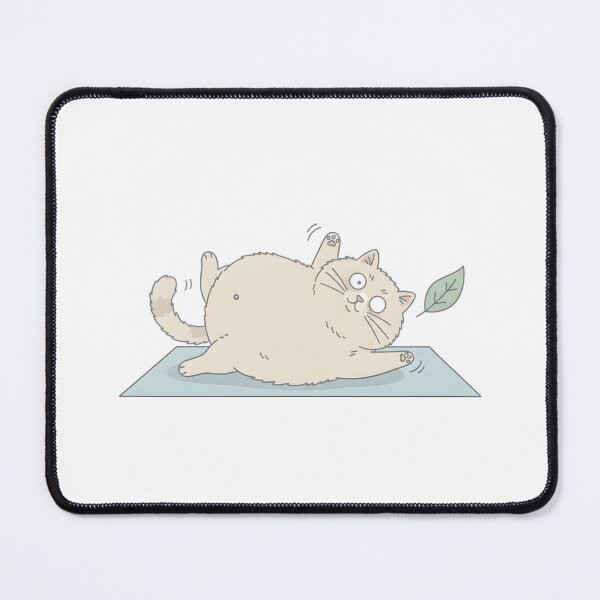 Item preview, Funny Chubby Cat Yoga Fail Illustration designed and sold by Kvarny.