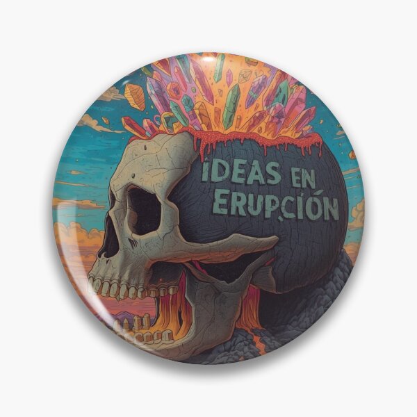 Item preview, Ideas in Eruption Volcanic Skull designed and sold by Nela Creative Lab.