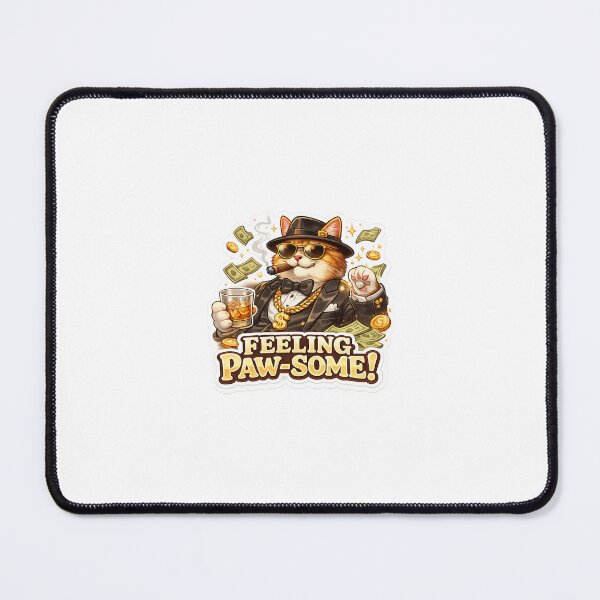 Item preview, Funny Gangster Cat Feeling Paw-some designed and sold by LSChauhan.
