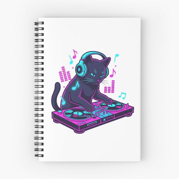 Item preview, Cool DJ Cat Scratching Vinyl Records designed and sold by Kvarny.