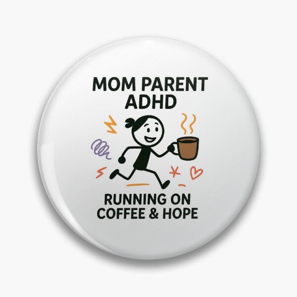 Item preview, Mom Parent ADHD – Running on Coffee & Hope Funny Parenting Design designed and sold by MomParentADHD.
